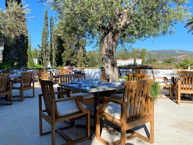 Take in shaded sea views down the road from your Cyprus rental property. 